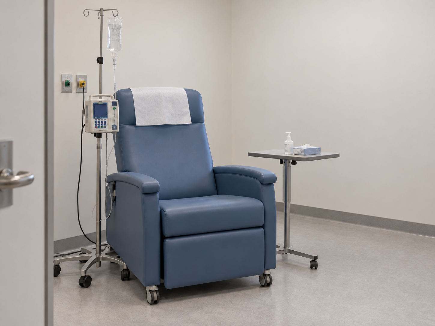 Sillón del centro de infusión oncológica de Diagnos Salud